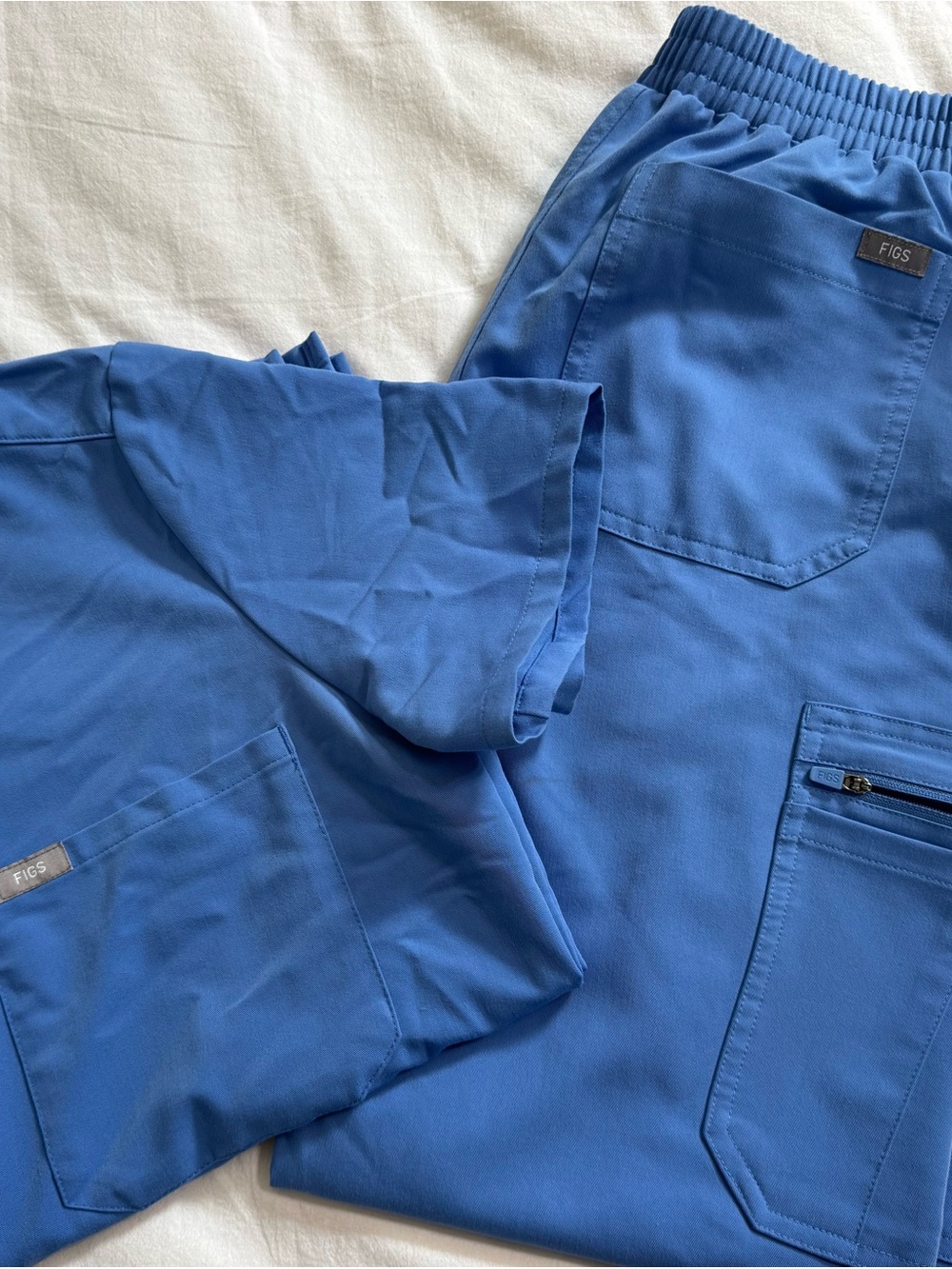 Women’s M FIGS Set Ceil Blue Scrub Set